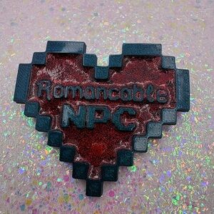 Pixel Heart Romancable NPC Brooch